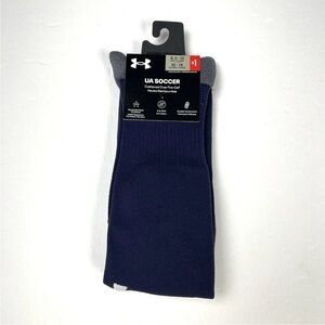 Under Armour Soccer Socks 1 Pair Over The Calf Navy Mens 8.5-13 Unisex